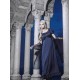 Faeries Daffodil Yoru Nova Dark Blue Crinkled Satin One Piece(Reservation/Full Payment Without Shipping)